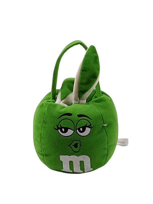 M&M Brand Green Plush Easter Bunny Basket