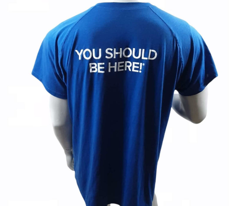 World Venture Travel Company "You Should Be Here" Men's V-Neck Shirt (Size: 4XL)