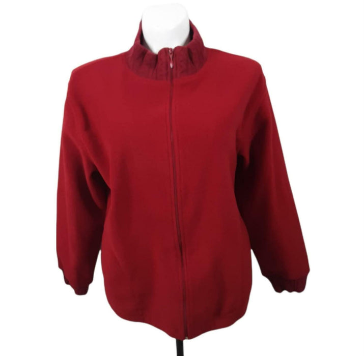 Pacer Women's Red Long Sleeve Zip Up Jacket (Size: XL)