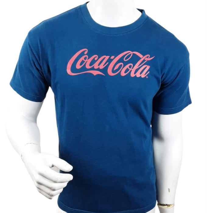 Coca Cola Recycle Live Positive Shirt Blue Men's (Size: M)