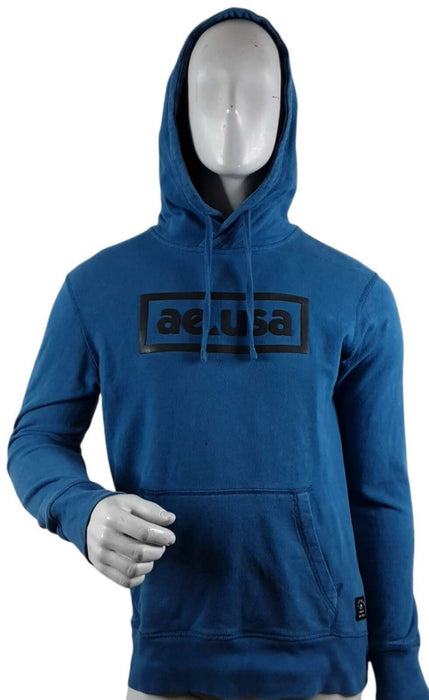 American Eagles Designer Pullover Hoodie Blue Men's (Size: S)