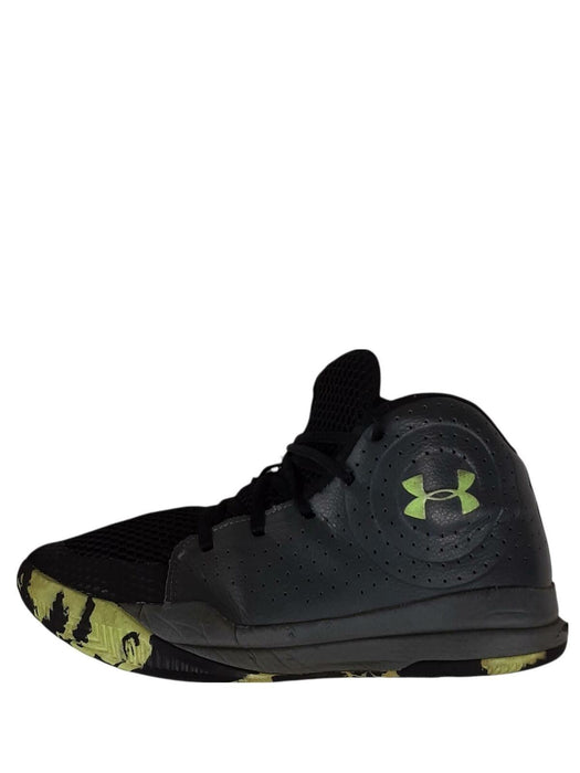 Under Armour Jet 2019 Grey/Green Basketball Shoes Boys (Size: 5.5y) 3022121-100