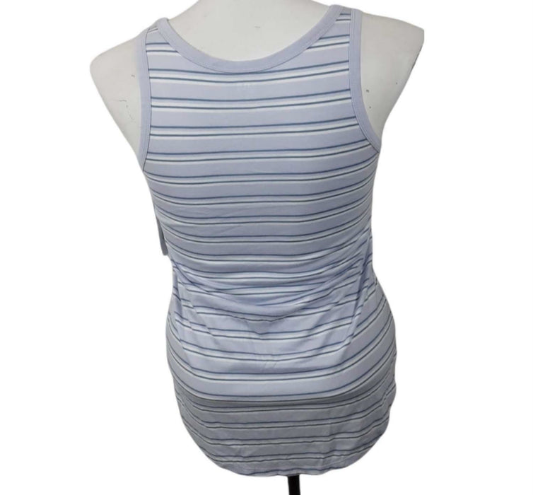 A.n.a Women's Purple Tira Striped Sleeves Top (Size: S) 8422474020306