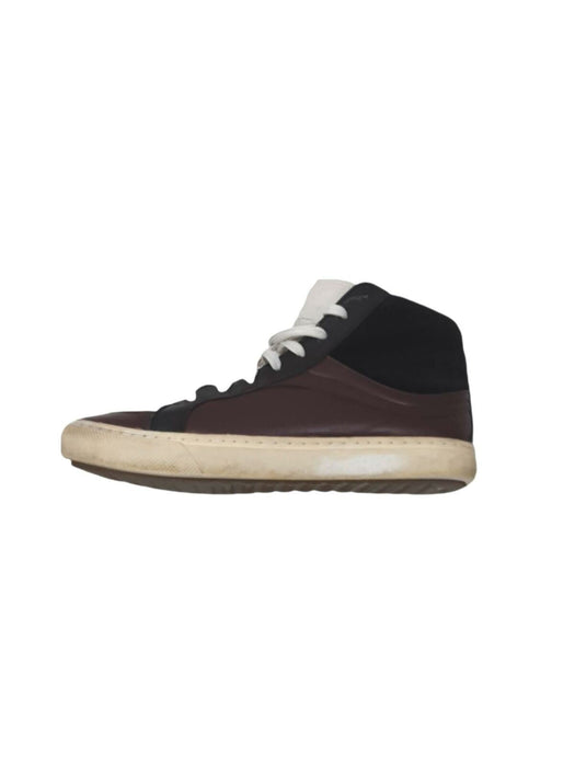 Coach Men's Hi-Top Casual Leather Sneakers Marron/Black (Size: 11D) G1286