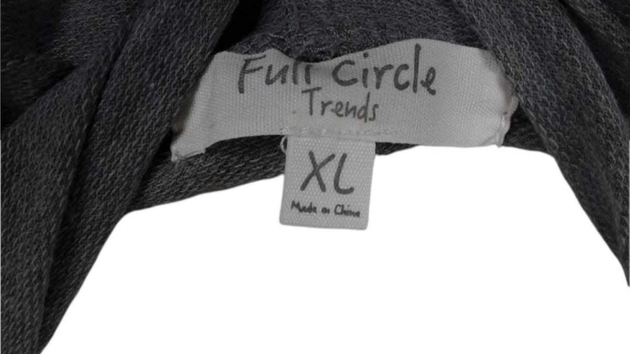 Full Circle Gray Long Sleeve Pullover Hoodie (Size: XL)