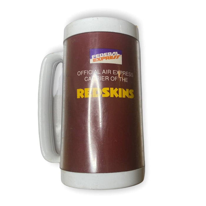 Washington Redskins NFL Vintage Thermo-Serv INSULATED Mug 16 OZ Federal Express