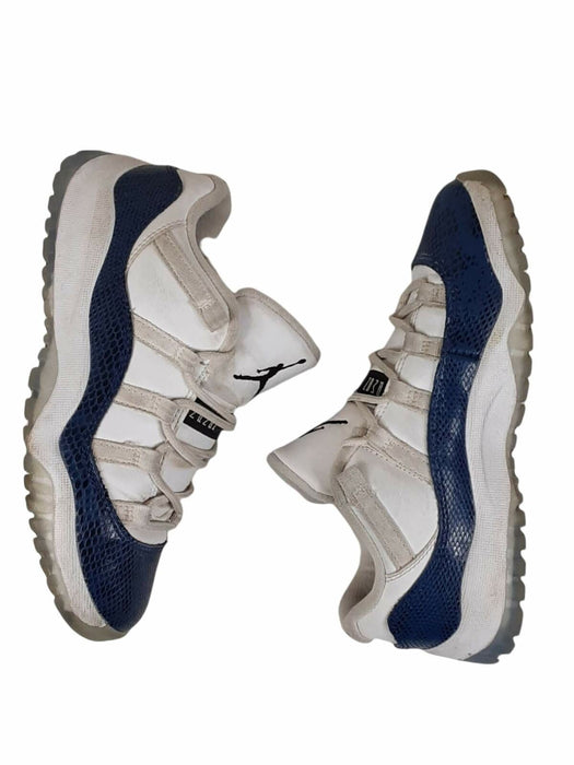 Jordan 11 Retro Navy Snakeskin Low Basketball Shoes Boys (Size: 1y) CD6848-102