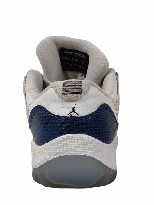 Jordan 11 Retro Navy Snakeskin Low Basketball Shoes Boys (Size: 1y) CD6848-102