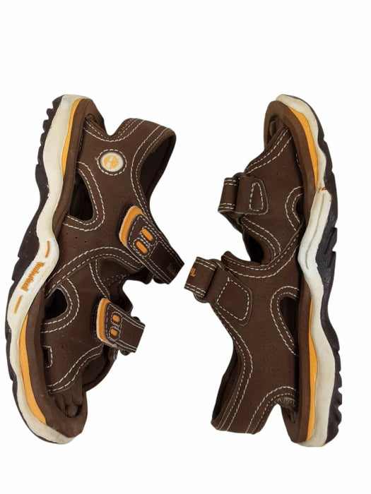 Timberland Seaswirl Soft Leather Brown Beach Sandals Boys (Size: 12) 6062