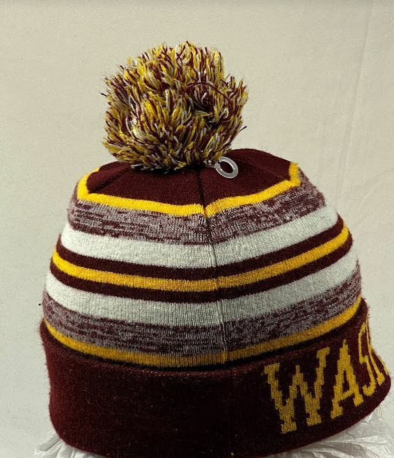 Washington Football Team NFL Soft Knit Beanie Hat Marron/Yellow (Size: One Size)