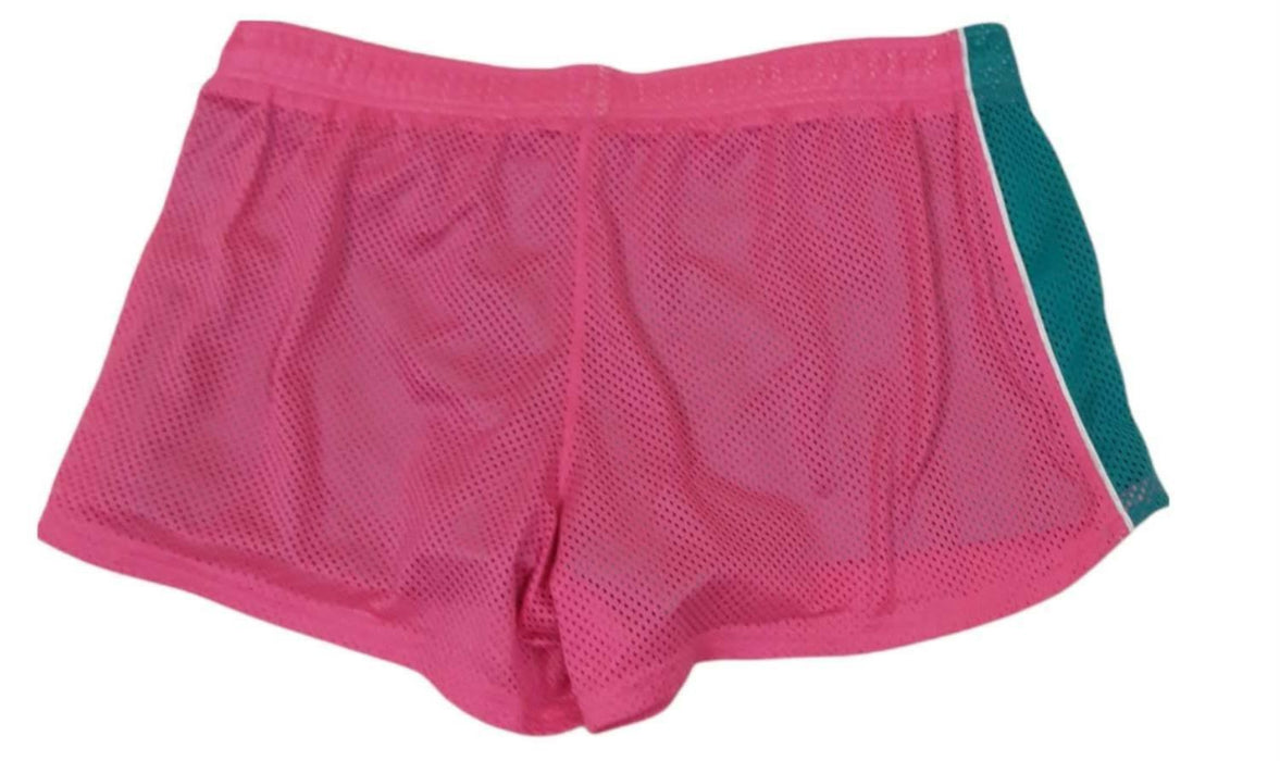 Adidas Girls Pink/Green Active Running & Jogging Shorts (Size: M)