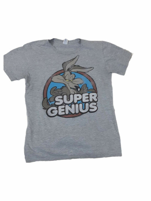 Gildan Soft Style Women's Gray "Super Genius" Top (Size: S)