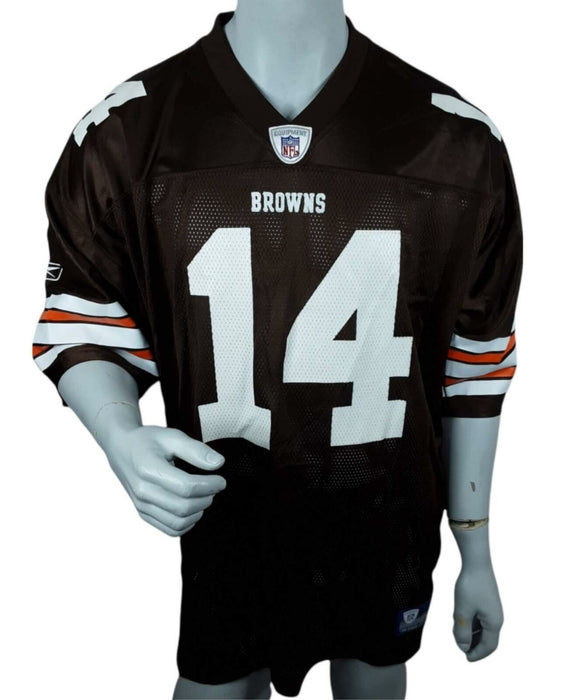 Cleveland Browns Reebok #14 Burns Jersey Brown Men's (Size: XL )