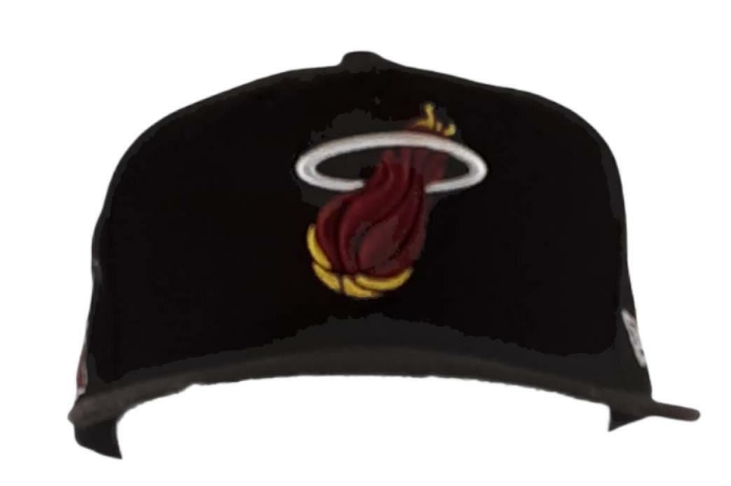 Miami Heat New Era Hard Wood Classic Hat Black Men's (Size: 73/8)