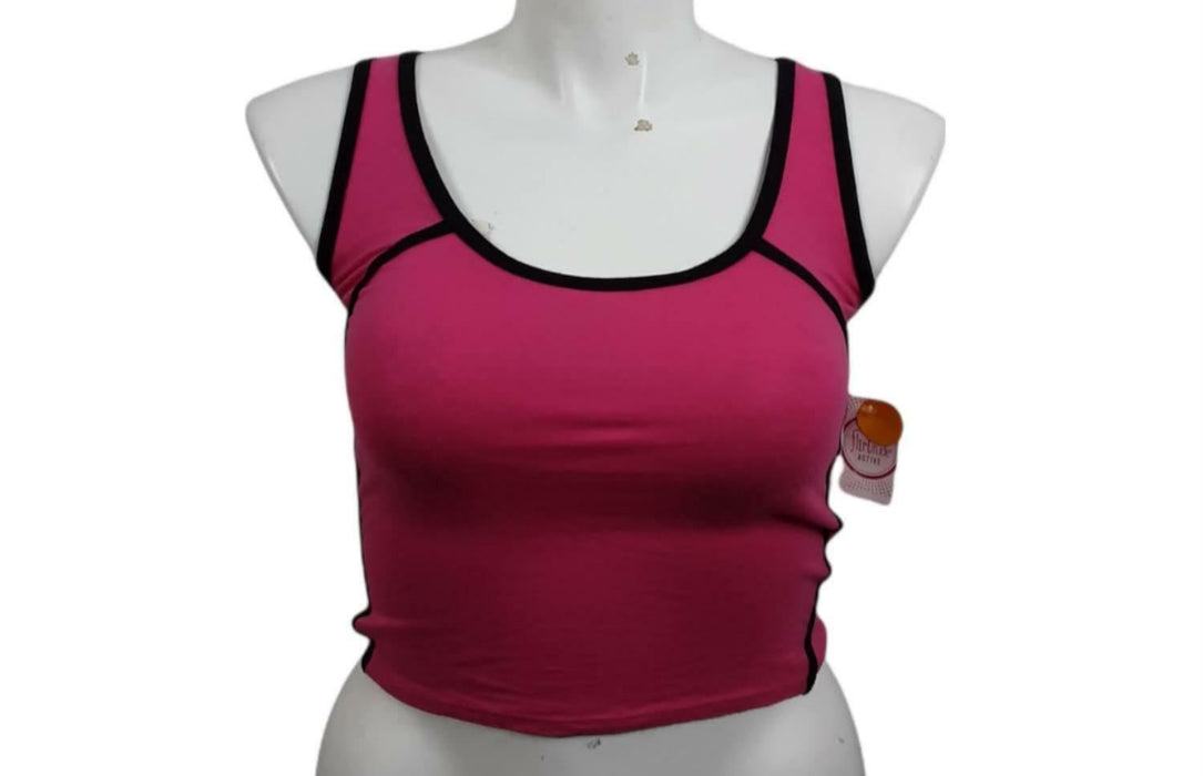 Flirtitude Active Women's Pink Sleeves Crop Top (Size: S)