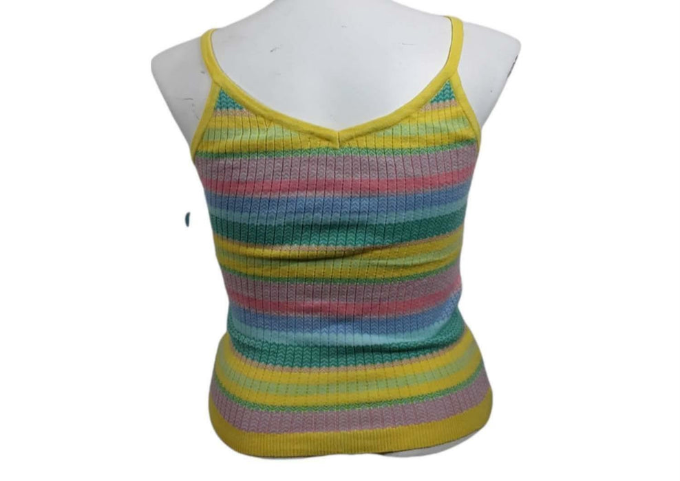 Eye Shadow Women's Multicolor Striped Sleeveless Top (Size: M)