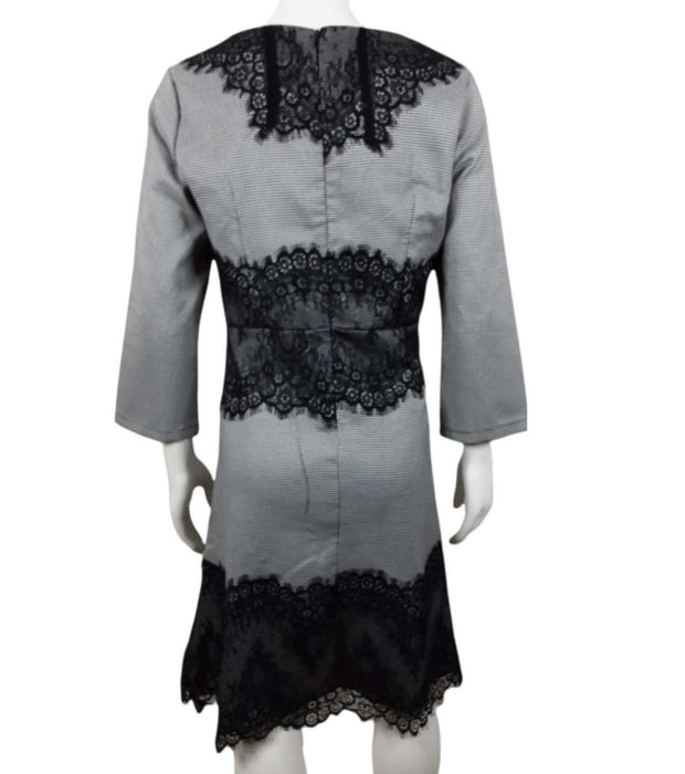 Tianyi Wu Feng Women's Black/White Lace 3/4 Sleeve Dress (Size: XXL)