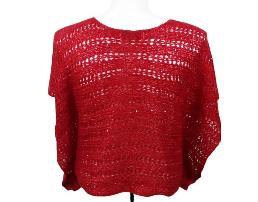 Simply Noelle Women's Red Sweater Top (Size: One Size) 848497019347