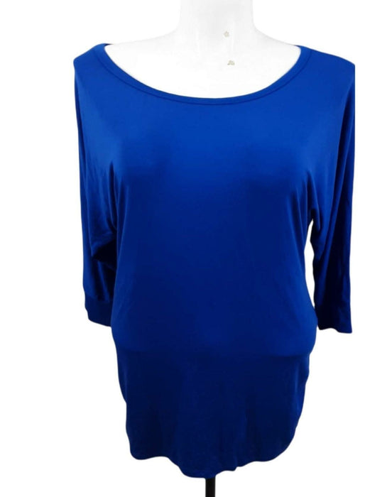 Thanth Women's Blue Long Sleeve Smooth Top (Size: XL)