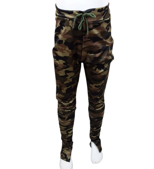 Women's Green Camouflage Leggings (Size: S)