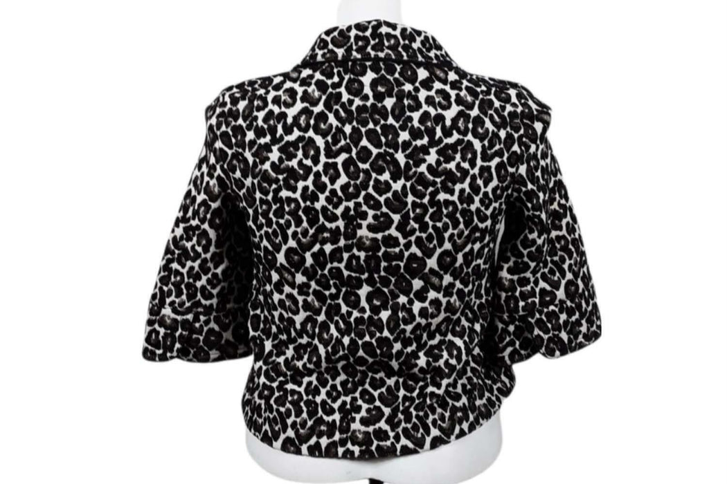 Birds Women's Brown Cheetah Print 3 Button Jacket (Size: XXL)