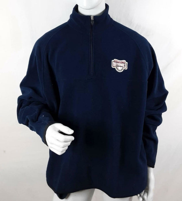 Washington Nationals MLB Adidas Blue Baseball Half Zip Sweater Men (Size: 2XL)