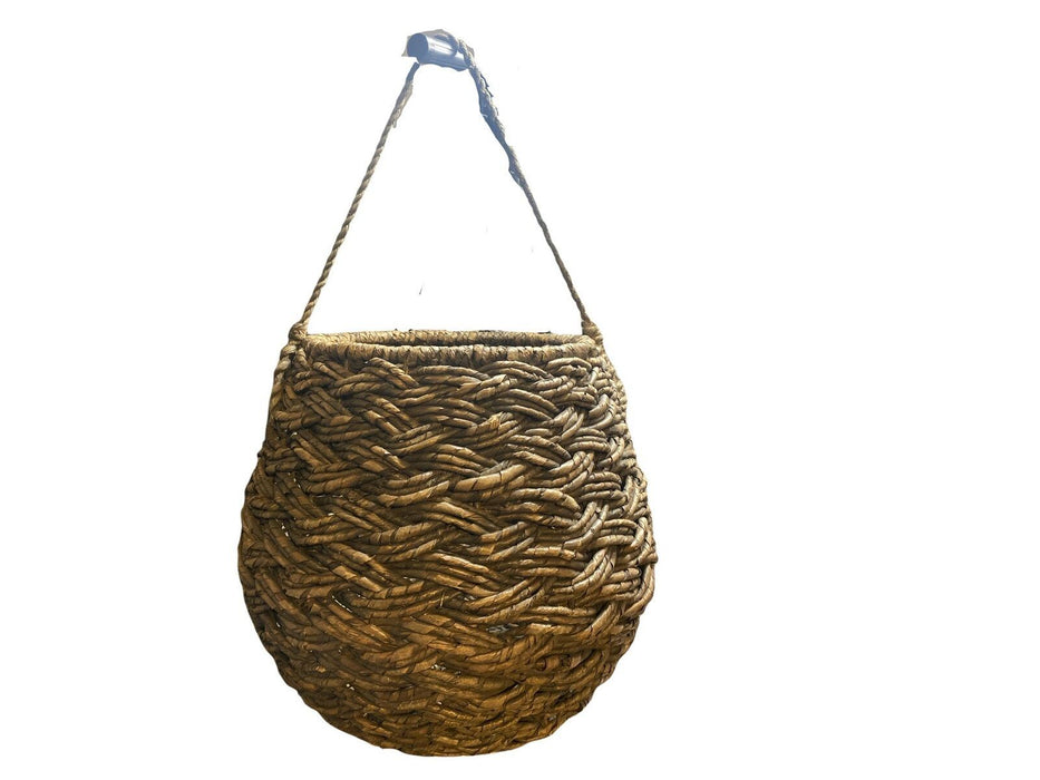 Hand Woven Oval Hanging Rattan Basket (Size: 46" Round x 13 H")