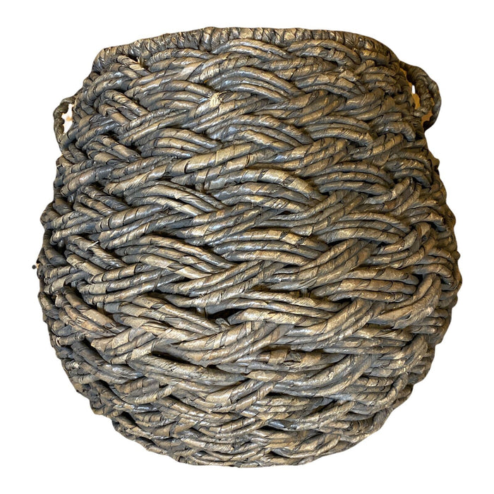 Hand Woven Oval Hanging Rattan Basket (Size: 46" Round x 13 H")