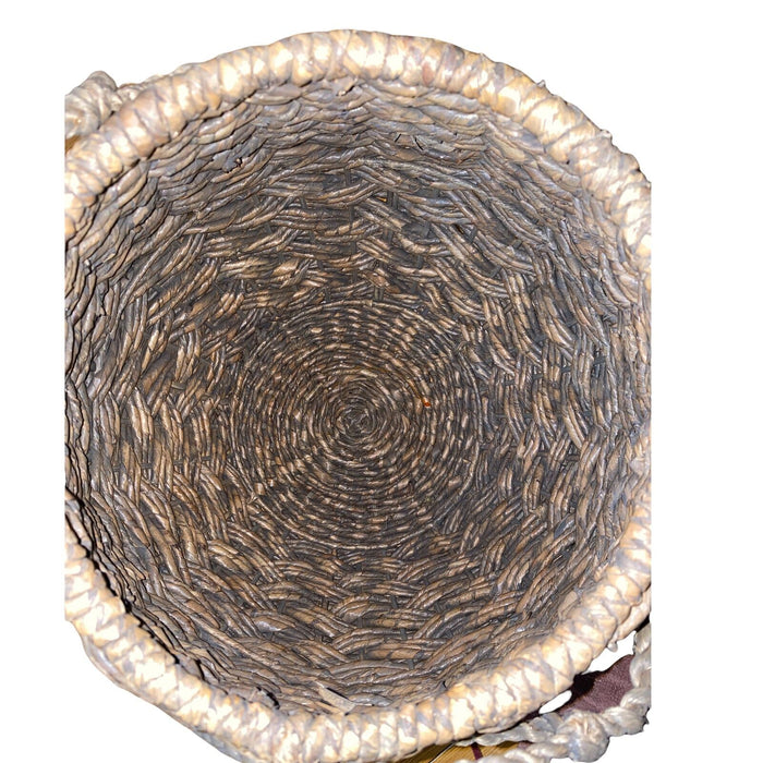 Hand Woven Oval Hanging Rattan Basket (Size: 46" Round x 13 H")