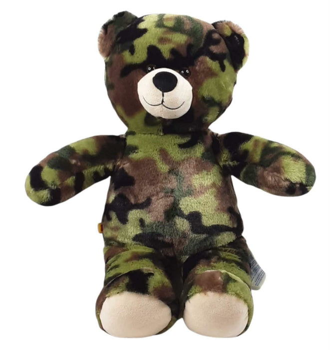 Build-A-Bear Camouflage Stuffed Plush Bear (Size: 16" Tall)