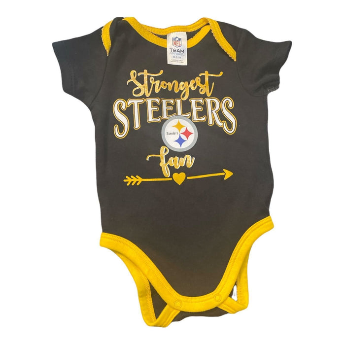 Pittsburgh Steelers NFL Girl Toddler One Piece Black/Yellow (Size: 0-3 Months)