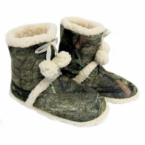 Break-Up Country Mossy Oak Women's Camouflage Slipper Booties (Size: Large 9-10)