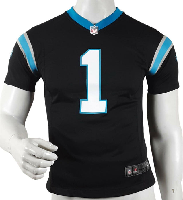 Carolina Panthers Nike On Field # 1 Newton Jersey Black Youth (Size: M)