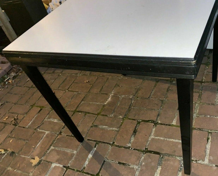 Coronet Norquist Antique Mid Century Wood Folding Table Blk/Wht (Meas:32x32x29 )