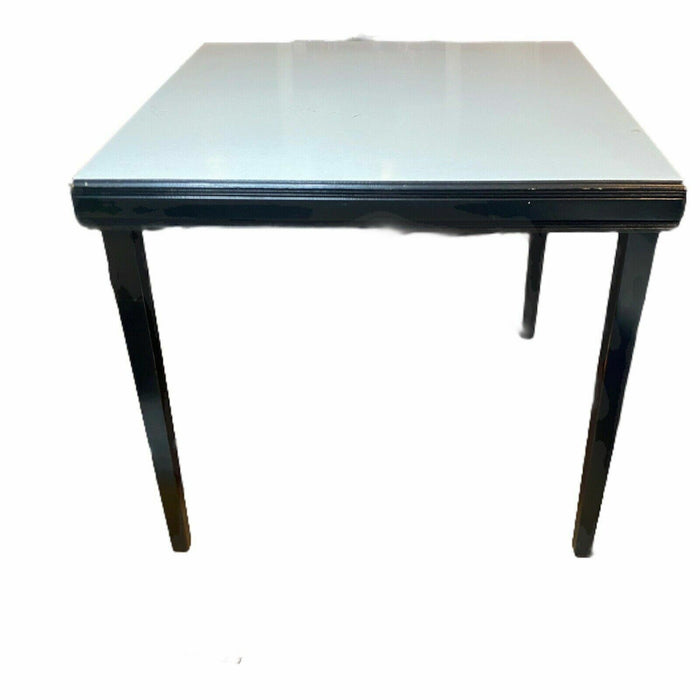 Coronet Norquist Antique Mid Century Wood Folding Table Blk/Wht (Meas:32x32x29 )