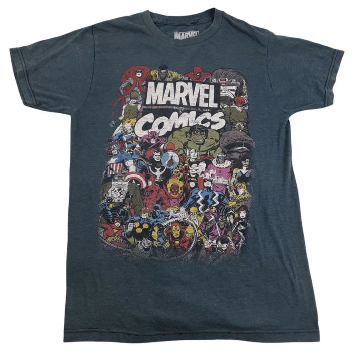 Marvel Comics Super Hero and Super Villain Shirt Gray Boys (Size: S)