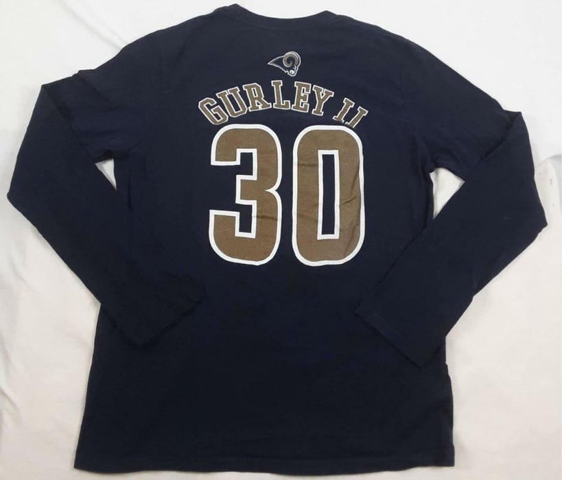 Los Angeles Rams NFL Team Apparel #30 Gurley II Shirt Blue Youth (Size: XL)