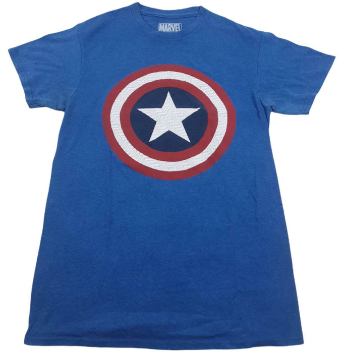 Marvel Captain America's Shield T-Shirt Blue Boys (Size: S)