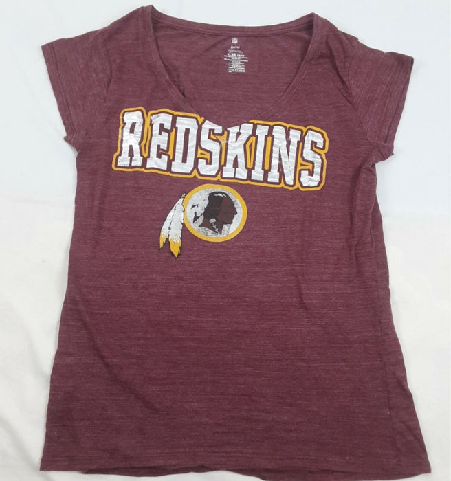 Washington Redskins NFL Team Apparel V- Neck Design Shirt Red Girls (Size: XL)