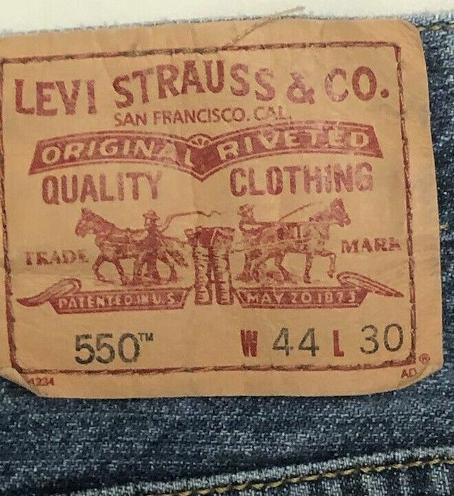 Levi's 550 Relaxed Fit Jeans Medium Wash Blue (Big and Tall: 44 x 30) 005500014