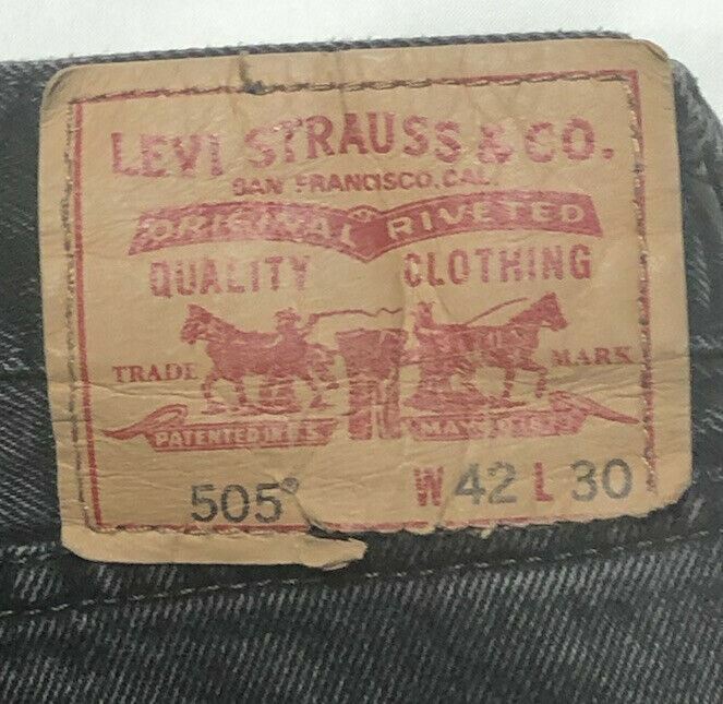 Levi's 505 Straight Fit Jeans Medium Wash Black (Big & Tall: 42 x 30) 005050250