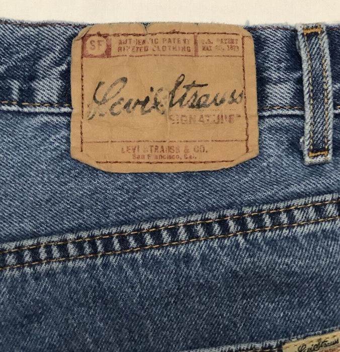 Levi's Signature Relaxed Fit Distressed Jeans Medium Wash (Big & Tall: 40 x 30)