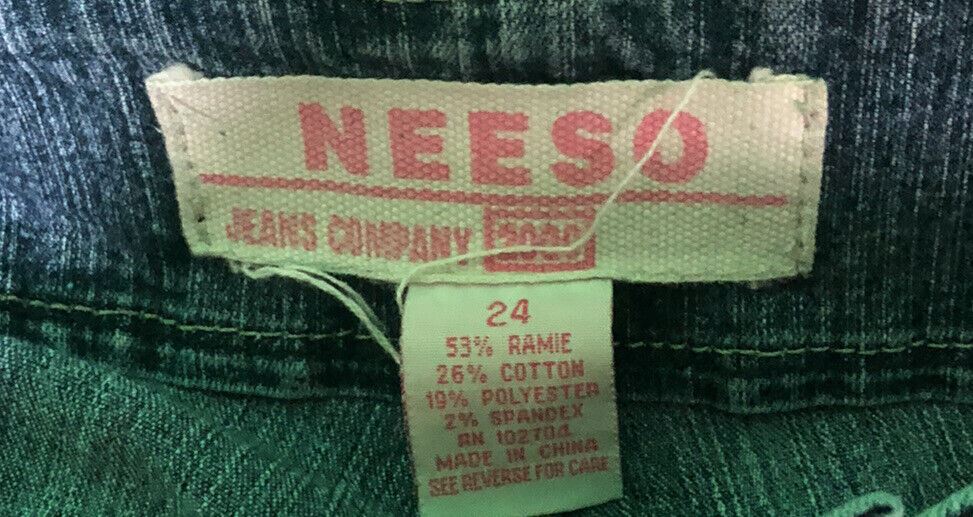 Neeso Acid Wash Stretch Jeans w/ Belt (Plus Size: 24)