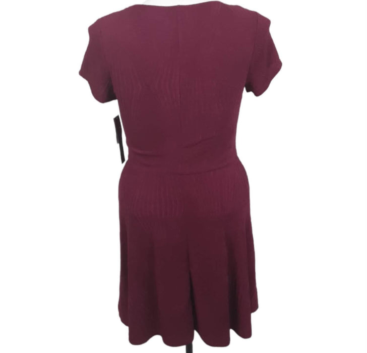 Trixxi Women's Berry V-Neck A-Line Dress (Size: XXL)191170130403