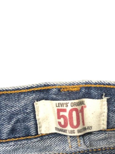 Levi's 501 Original Straight Fit Button Fly Blue Jeans Men's (Size: 42 x 30)