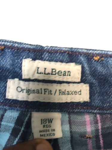 L.L. Beans Original Relaxed Fit Insulated Blue Jeans Women's (Size: 18W)