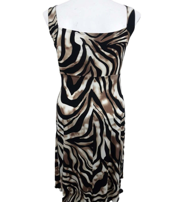 Enfocus Women's Brown Animal Print Sleeveless Dress (Size: 10)