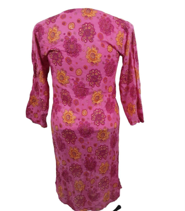 Alta Mar Women's Pink Floral Long Sleeve Dress (Size: S/M)