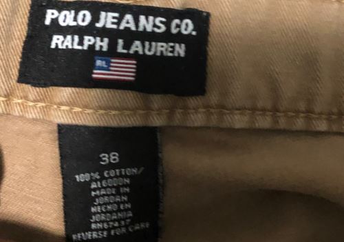 Polo Ralph Lauren Regular Straight Fit Beige Jeans Men's (Size: 38 x 30)