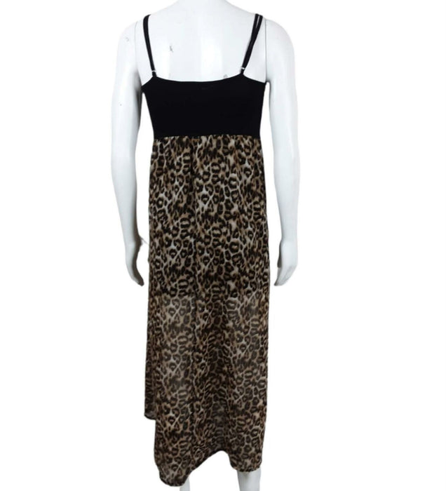 Forever Women's Brown Leopard Print Tank Dress (Size: M)